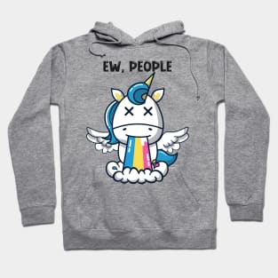 Unicorn's Solitude: Embracing the Mystical Away from People Hoodie